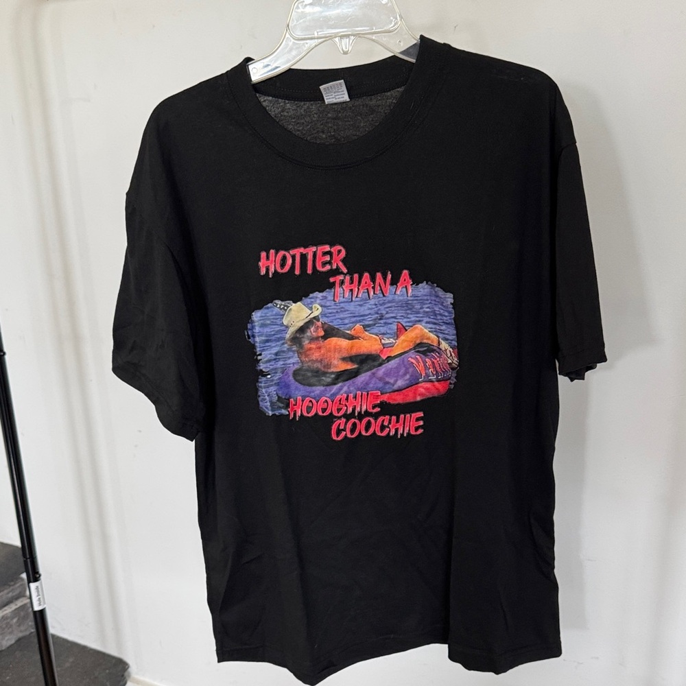 Black Graphic T-Shirt with Bold Text